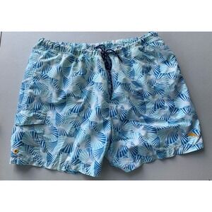 Tommy Bahama Relax Blue Seashell Print Swim Trunks Size XL Beach Boat Pool